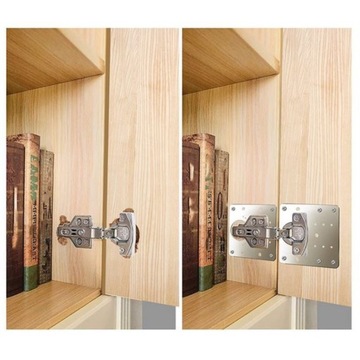 4 x КОМПЛЕКТ ДЛЯ РЕМОНТА ВЫРЫВАННЫХ ПЕТЛЕЙ РЕМОНТНАЯ ПЛАСТИНКА ДЛЯ МЕБЕЛИ