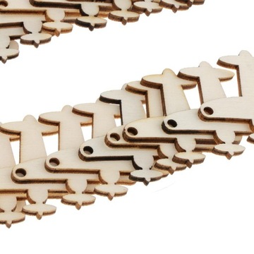 Деревянный подарок, вырезанный самолетом, 50 шт. Этикетки неокрашенные.