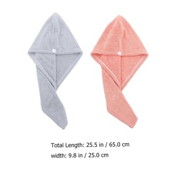 Полотенце для сухих волос из кораллового флиса, 2 шт.