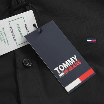 Tommy Jeans koszula męska Tommy Hilfiger Slim Fit Czarna r.L