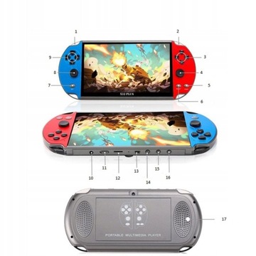 ПОРТАТИВНАЯ ИГРОВАЯ КОНСОЛЬ X12 PLUS 7 ДЮЙМОВ 3000 ИГР