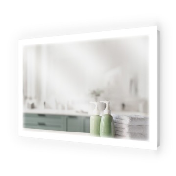 LUSTRO LED PODŚWIETLANE ŁAZIENKOWE 70x50 ATENA