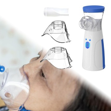 Ręczny inhalator parowy Nebulizator siatkowy Mały niebieski