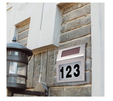 СОЛНЕЧНАЯ ПАНЛА СО СВЕТОДИОДНОЙ ПОДСВЕТКОЙ НОМЕРА ДОМА