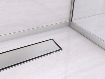 ПОЛОСКА НАКЛОННАЯ BALNEO ПРАВАЯ 120 НАПОЛЬНАЯ МАТОВАЯ СТАЛЬ