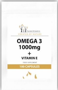 OMEGA 3 ZDROWE KWASY TŁUSZCZOWE DHA EPA + VITAMIN E 100 kaps MOCNE 1000 mg