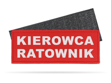 KIEROWCA RATOWNIK CZERWONA NASZYWKA ODBLASK + RZEP