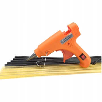 MINI PISTOLET DO KLEJU KLEJENIA NA GORĄCO CIEPŁO + KLEJ LASKI SZTYFTY X10