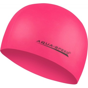Czepek pływacki dla dorosłych Silikon Aqua-Speed różowy
