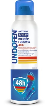 Undofen Aktywny Spray do Stóp i Obuwia Ochrona 48h Dezodorant do stóp 150ml