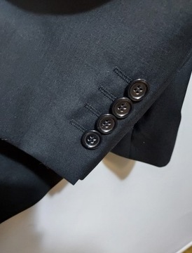 PIERRE CARDIN czarny wełniany garnitur R33 150/130