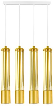 LAMPA WISZĄCA SUFITOWA ŻYRANDOL ZŁOTA TUBA LED
