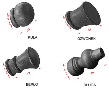 Деревянный карниз fi 28 5,1 м двойной 510 см