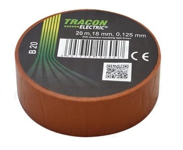 Taśma izolacyjna 20mx18mm brąz
