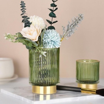 Стеклянная подставка для ручек Кисти для макияжа Чашка Карандаш Зеленый