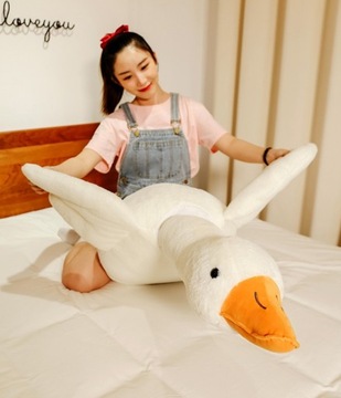 Талисман Утка Гусь, ПОДВИЖНЫЙ, ВЫПУСКАЕТ ШЕЮ, 110см