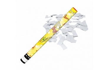 Karnawałowe konfetti w tubie 60 cm srebrne