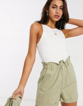 BODY ECRU ELASTYCZNE DOPASOWANE CASUAL 38 M 1AAA