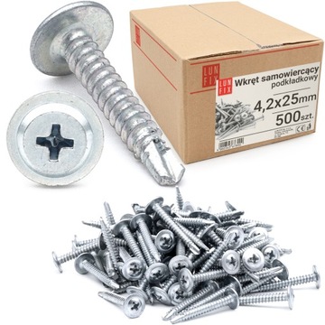 Wkręt samowiercący 4,2x25mm łeb podkładkowy