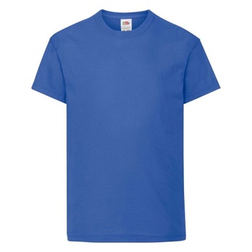 T-shirt dziecięcy Fruit of the loom bawełna ORIGINAL niebieski rozmiar 128