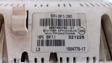 DISPLEJ 9657882780 PEUGEOT 407 04-