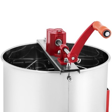 Ручная медогонка с 3-мя рамками, изготовлена ​​из нержавеющей стали.