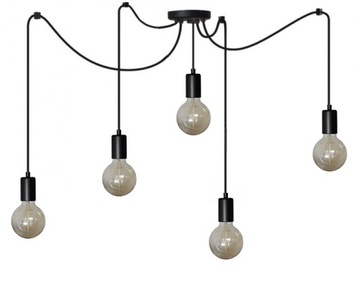 LAMPA WISZĄCA/SUFITOWA LED LOFT PAJĄK 5 E27