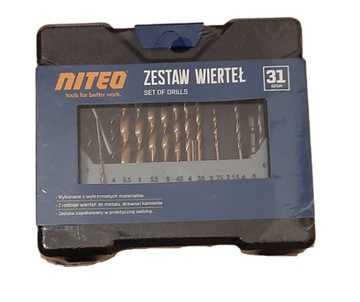ZESTAW WIERTEŁ NITEO 31 elementów