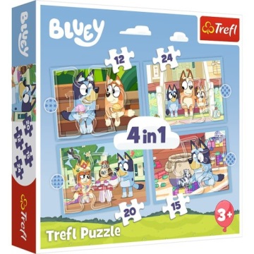 Trefl Puzzle 4w1 Bluey i jego świat