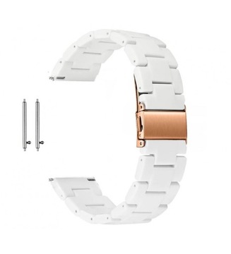 Biała bransoleta do zegarka GT3 20 mm uniwersalna
