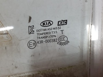 KIA RIO 3 III 11-17R SKLO (OKNO) DVEŘE LEVÝ PŘEDNÍ 5D
