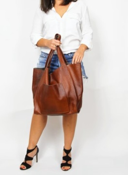 СУМКА ИЗ НАТУРАЛЬНОЙ КОЖИ - БОЛЬШАЯ СУМКА А4