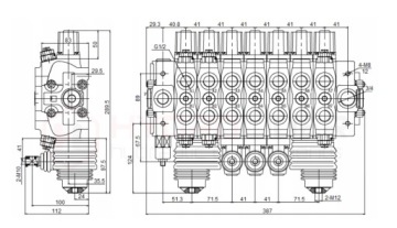 ROZDZIELACZ 7 SEKCYJNY 90L DO PRZYCZEP LEŚNYCH