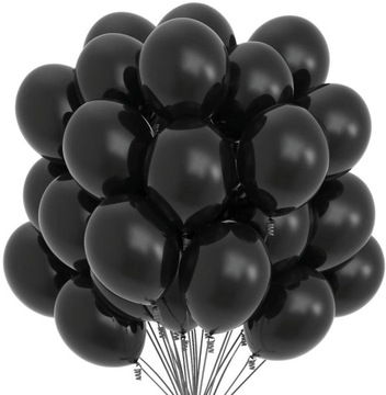 BALONY LATEKSOWE CZARNE GRUBA GUMA MOCNE 50 szt