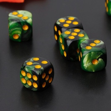 Стиль № 2 двусторонних цифровых игральных кубика, прозрачные