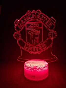 Lampka Nocna MANCHESTER UNITED 3D Led USB + PILOT