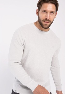OUTLET męski Bawełniany sweter szary VOLCANO S-ANTON XXL
