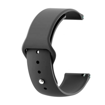 Pasek silikonowy do zegarka Smartwatch 18mm CZARNY