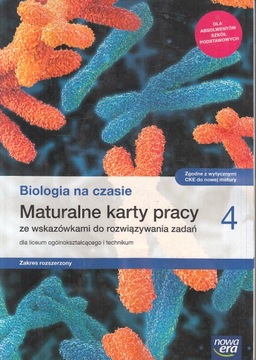 BIOLOGIA NA CZASIE 4 ROZSZERZONY NOWA ERA MATURALNE KARTY PRACY *1