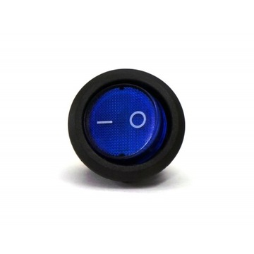Włącznik On/Off, zatrzaskowy LED 20mm Niebieski