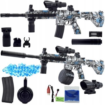 Duży Karabin Automatyczny Na Kulki Żelowe Automat M416 Maszynowy Pistolet