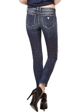 Jeansy skinny z dziurami GUESS rozmiar 26