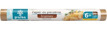 PAPIER DO PIECZENIA BRĄZOWY SILIKONOWANY GRATKA 6M