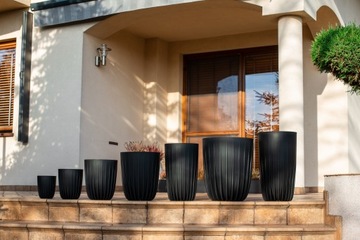 ЦВЕТОЧНЫЙ ГОРШОК ПОДСТАВКА ДЛЯ ЦВЕТОВ САДОВАЯ ЧАШКА ТЕРРАСА MIRA ВСТАВКА ВЫСОКАЯ 25x42см