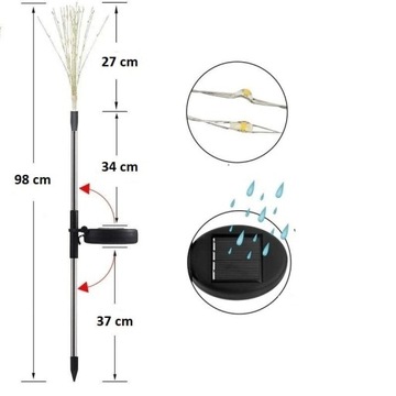 Lampa solarna ogrodowa Drzewko solarne LED Dmuchawiec Drzewo solarne