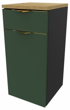 Szafka łazienkowa wisząca słupek 30 cm szuflada antracyt zieleń
