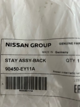 AMORTYZATOR KLAPY TYLNEJ NISSAN OE QASHQAI J10 90450EY11A