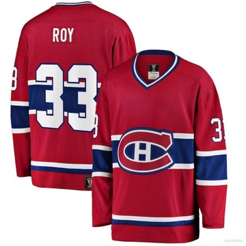 Czerwone koszulki hokejowe Patrick Roy Montreal Canadiens z długim rękawem