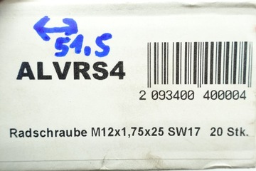 КОЛЕСНЫЙ БОЛТ M12 1,75/25 51,5MM SW17 10,9