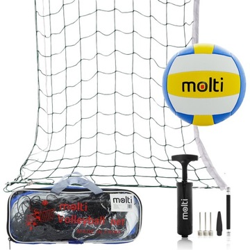 Siatka do gry w siatkówkę piłka pompka zestaw 3w1 molti